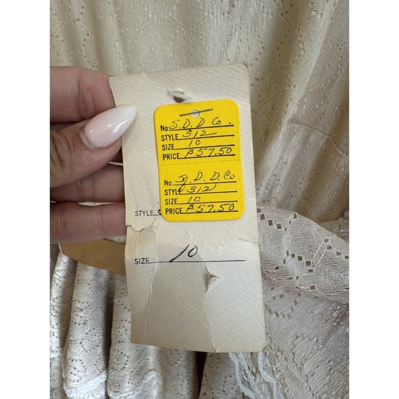 VTG 80's Western Cowgirl Rodeo Square Dance‎ Tiered Eyelet Dress Sz Small NWT - Picture 5 of 16